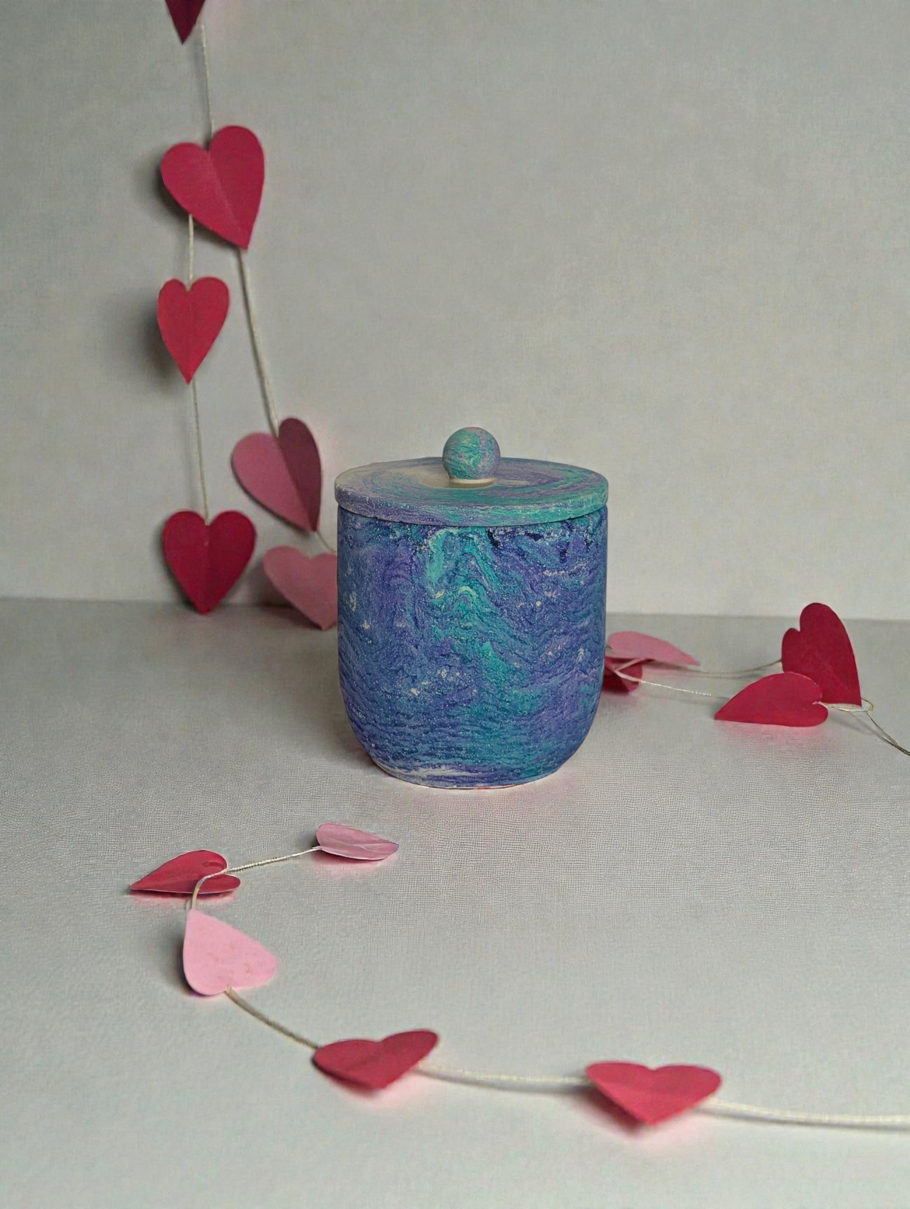 blueswirledconcretecandle